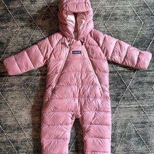 Patagonia Infant Hi-Loft Down Sweater Bunting, Pink, Size 3–6 Months